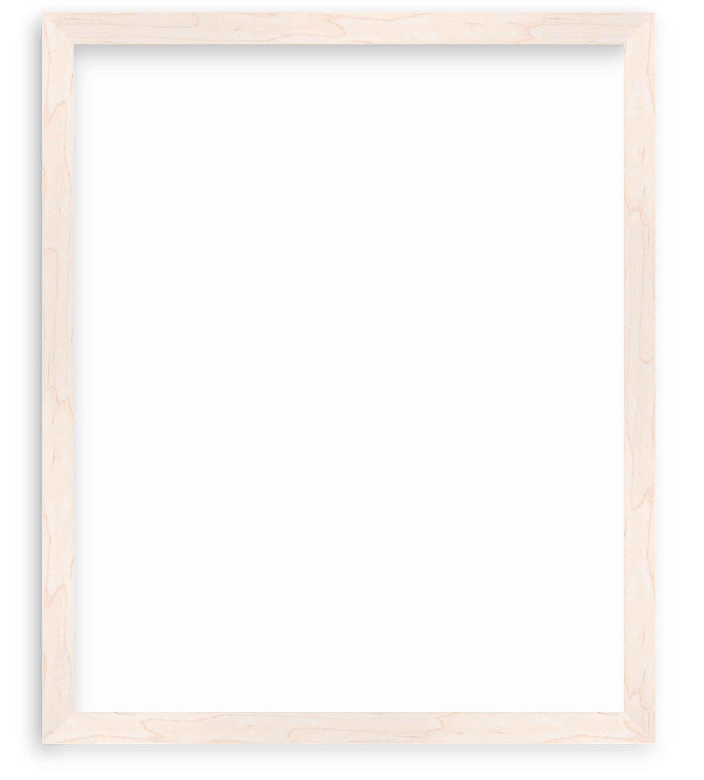 White Woodgrain Canvas Box Frame