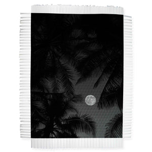 PALMS AND MOON - HAND WOVEN PHOTOGRAPH